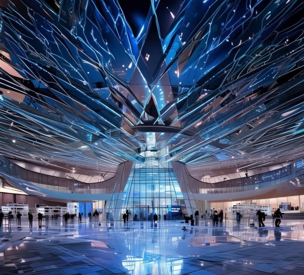 第二届数字峰会展会展馆，科技与智慧的交汇之地，数字时代的创新策源地